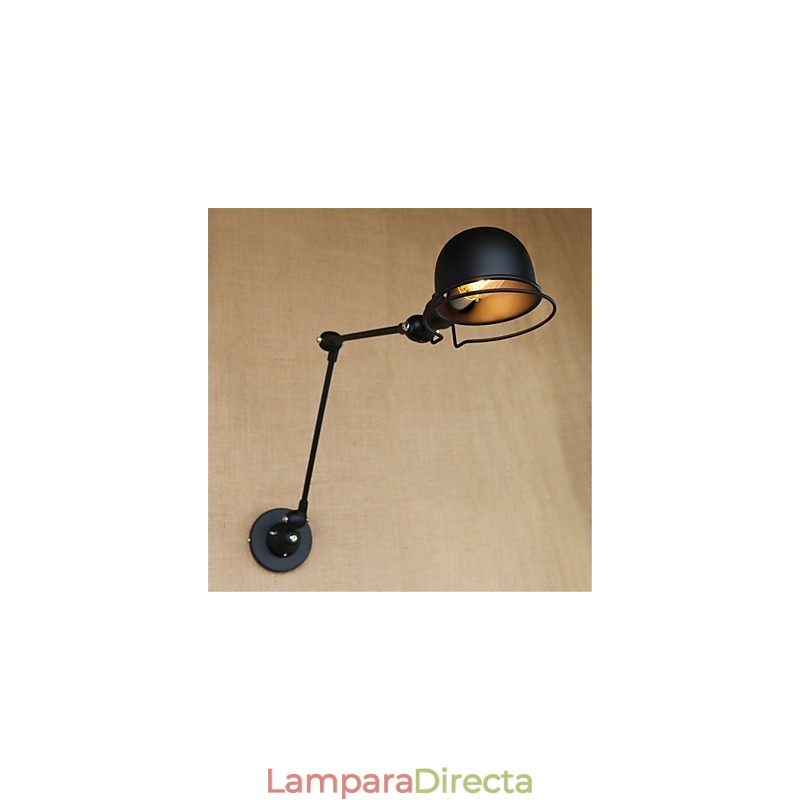 Lámpara colgante de estilo rústico contemporáneo con brazo oscilante, luz ambiental y protección para los ojos.
