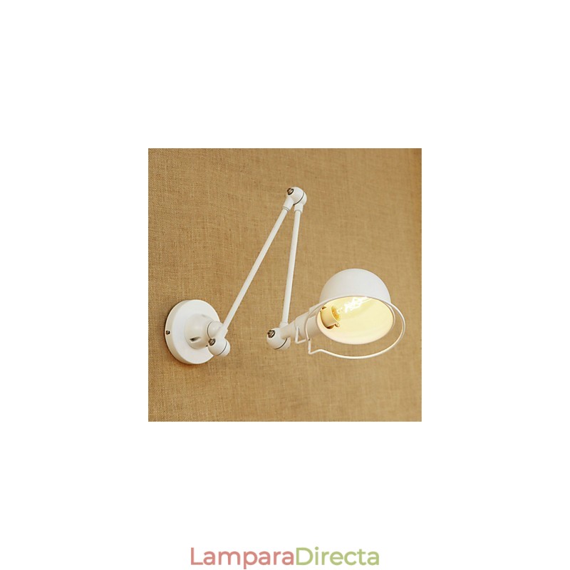 Lámpara colgante de estilo rústico contemporáneo con brazo oscilante, luz ambiental y protección para los ojos.