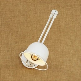 Lámpara colgante de estilo rústico contemporáneo con brazo oscilante, luz ambiental y protección para los ojos.