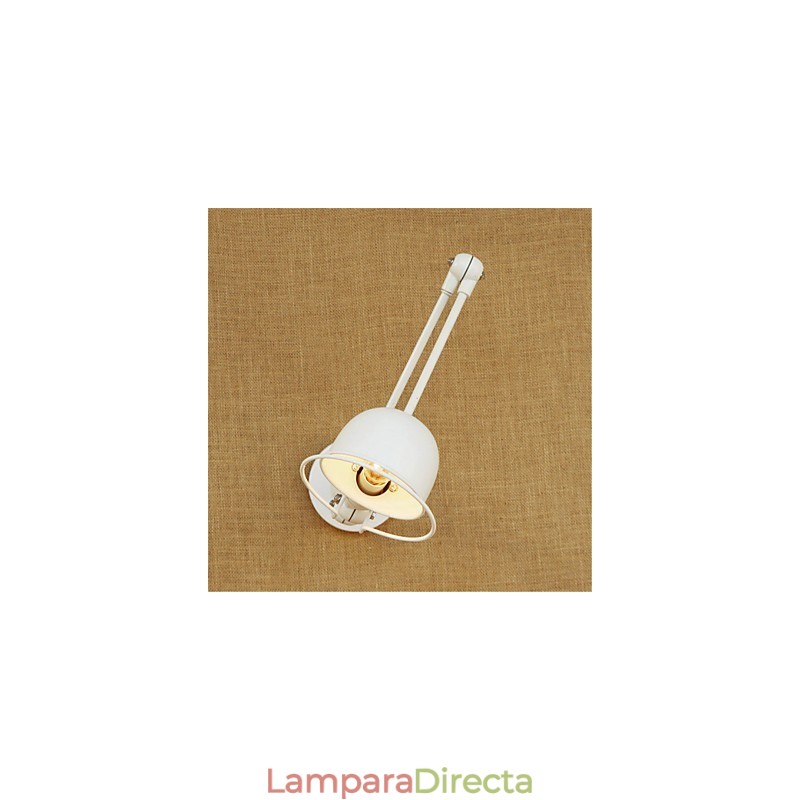 Lámpara colgante de estilo rústico contemporáneo con brazo oscilante, luz ambiental y protección para los ojos.