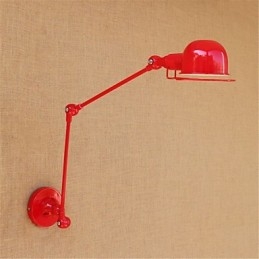Lámpara colgante de estilo rústico contemporáneo con brazo oscilante, luz ambiental y protección para los ojos.