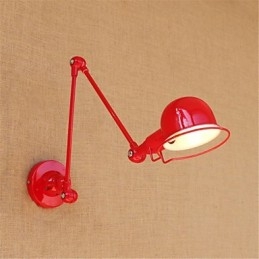 Lámpara colgante de estilo rústico contemporáneo con brazo oscilante, luz ambiental y protección para los ojos.