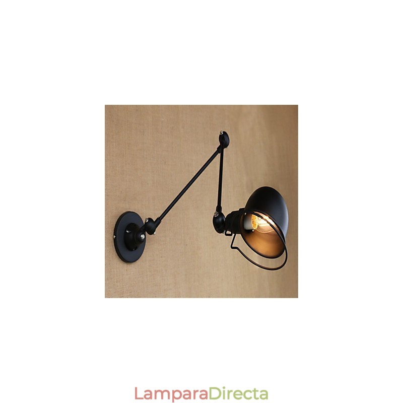 Lámpara colgante de estilo rústico contemporáneo con brazo oscilante, luz ambiental y protección para los ojos.