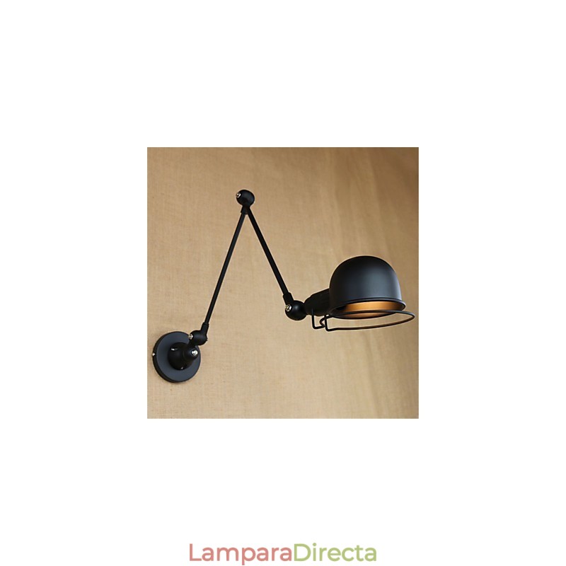 Lámpara colgante de estilo rústico contemporáneo con brazo oscilante, luz ambiental y protección para los ojos.