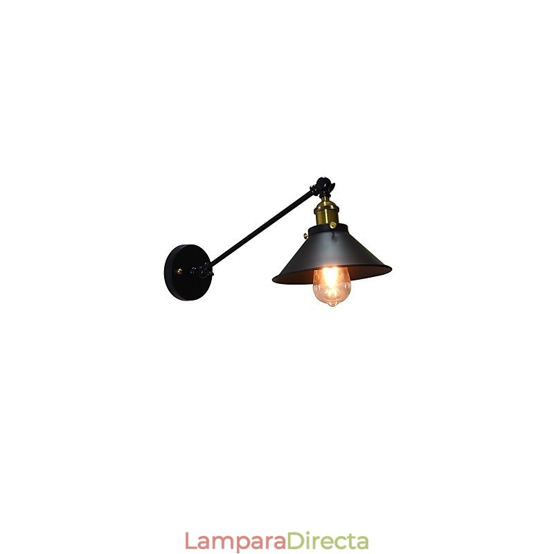 Lámpara de pared de hierro Buzz Wall Lámpara de sable de luz negro tonto en la pared
