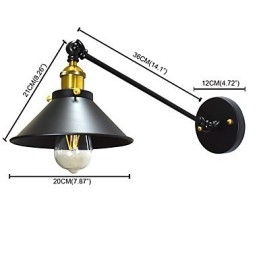 Lámpara de pared de hierro Buzz Wall Lámpara de sable de luz negro tonto en la pared