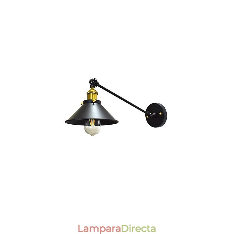 Lámpara de pared de hierro Buzz Wall Lámpara de sable de luz negro tonto en la pared