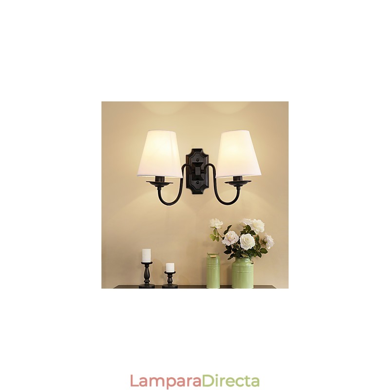 Apliques de pared con luz descendente para protección ocular con pintura contemporánea moderna