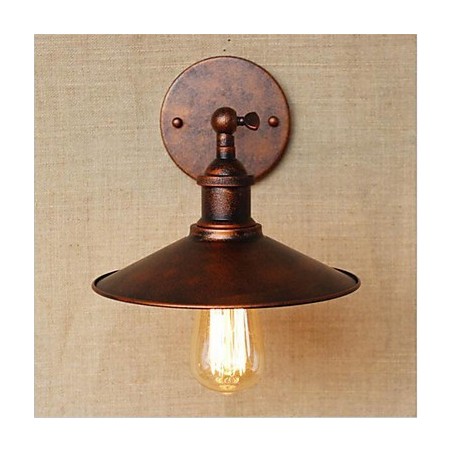 Lámpara de pared con iluminación ambiental de estilo retro campestre con acabado galvanizado para protección ocular en miniatura. Lámpara de pared con iluminación ambiental de estilo retro campestre con acabado galvanizado para protección ocular en miniatura.