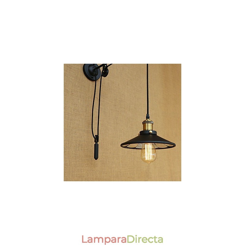 Aplique de pared con luz ambiental de elevación ajustable con pintura retro campestre