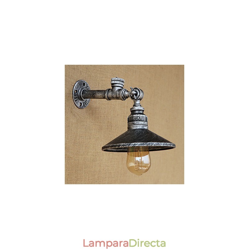 Apliques de pared con luz ambiental estilo mini con pintura retro rústica de estilo campestre.