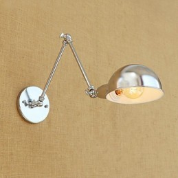 Lámpara de brazo oscilante con protección ocular, moderna, contemporánea, retro, galvanizada, luz ambiental.