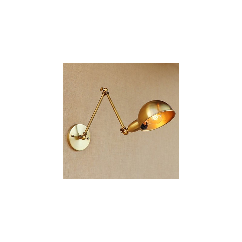Lámpara de brazo oscilante con protección ocular, moderna, contemporánea, retro, galvanizada, luz ambiental.