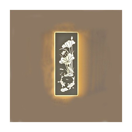 Pintura contemporánea moderna integrada para apliques de pared con luz ambiental. Pintura contemporánea moderna integrada para apliques de pared con luz ambiental.