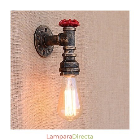 Aplique de pared con luz ambiental estilo mini con pintura retro campestre