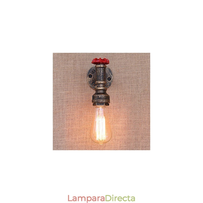 Aplique de pared con luz ambiental estilo mini con pintura retro campestre