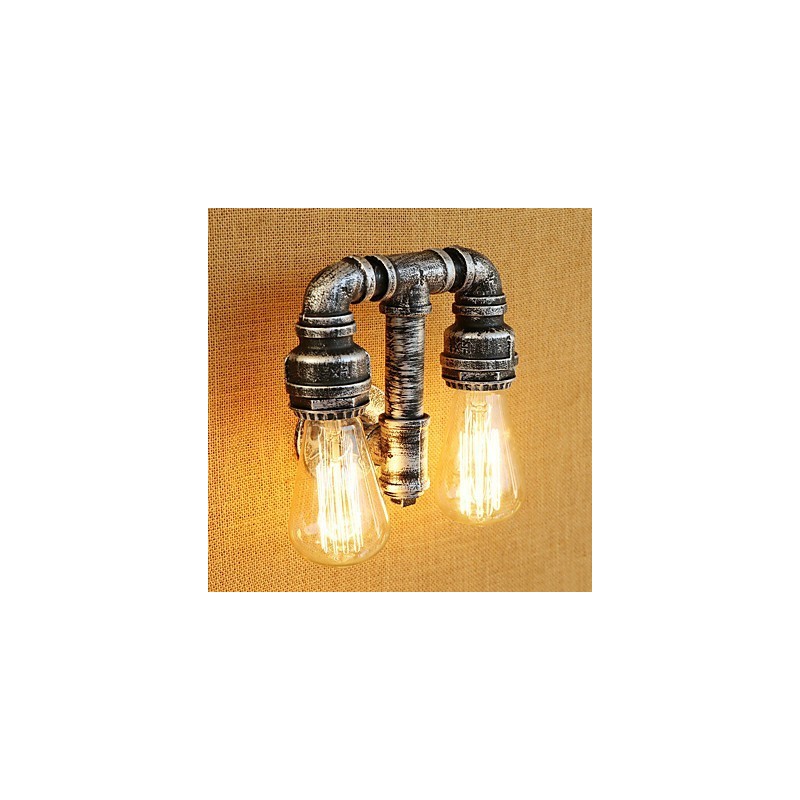 Aplique de pared con luz ambiental de brazo oscilante con pintura retro campestre