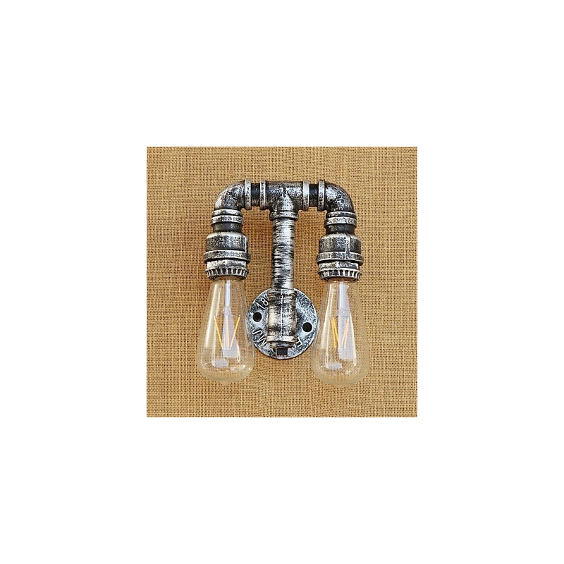 Aplique de pared con luz ambiental de brazo oscilante con pintura retro campestre