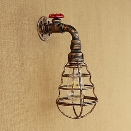 Aplique de pared con luz ambiental estilo mini con pintura retro campestre