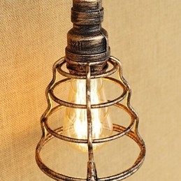 Aplique de pared con luz ambiental estilo mini con pintura retro campestre