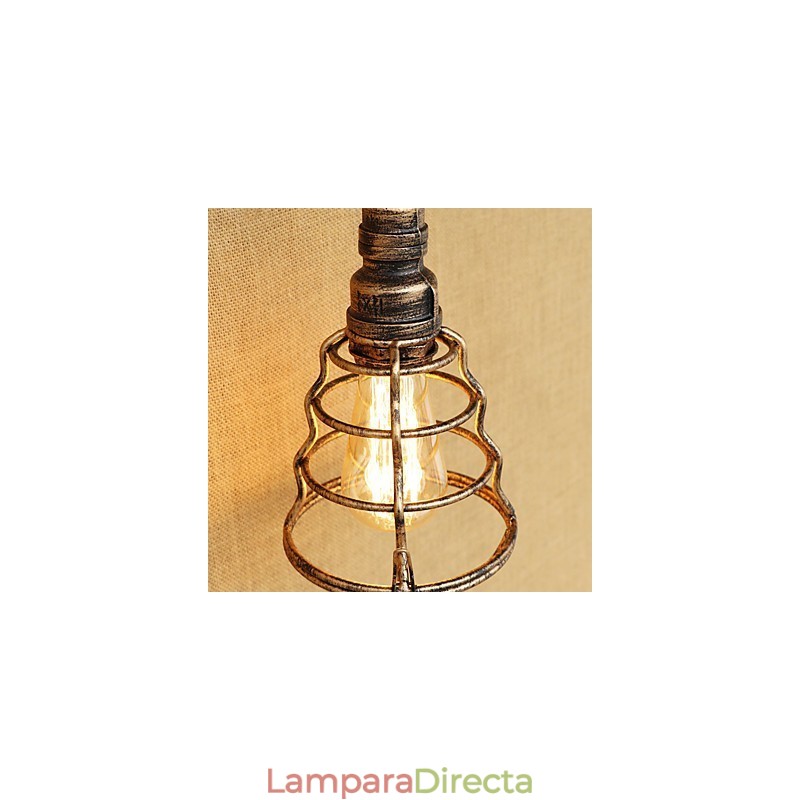 Aplique de pared con luz ambiental estilo mini con pintura retro campestre