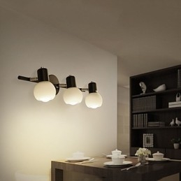 Lámpara de pared de baño con iluminación empotrada de estilo rústico galvanizado.