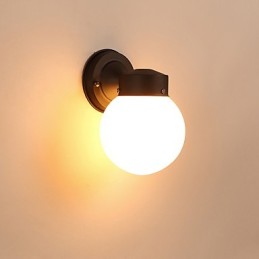 Aplique de pared con luz ambiental de estilo mini con acabado de óxido negro contemporáneo moderno