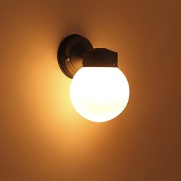 Aplique de pared con luz ambiental de estilo mini con acabado de óxido negro contemporáneo moderno