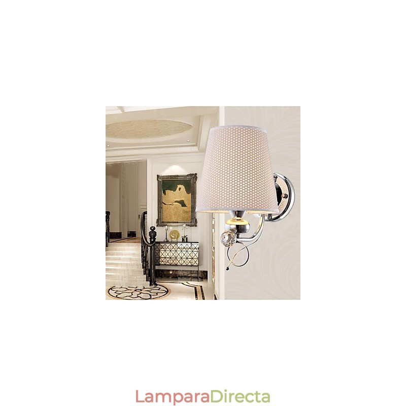 Lámpara de pared moderna y contemporánea con acabado galvanizado para protección ocular de estilo mini.
