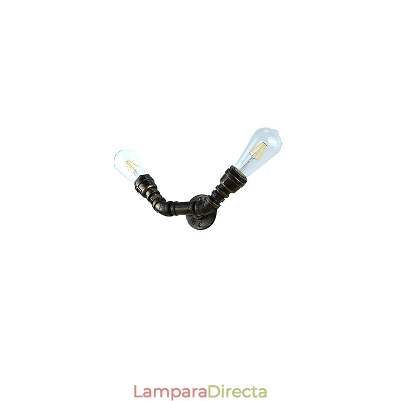 Aplique de pared rústico tradicional clásico de latón antiguo para luz ambiental.