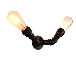 Aplique de pared rústico tradicional clásico de latón antiguo para luz ambiental.