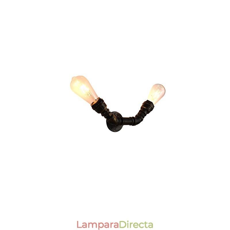 Aplique de pared rústico tradicional clásico de latón antiguo para luz ambiental.
