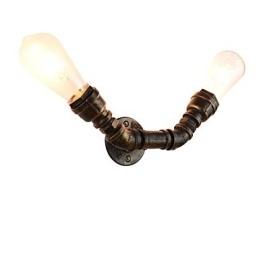 Aplique de pared rústico tradicional clásico de latón antiguo para luz ambiental.