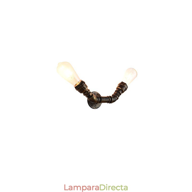 Aplique de pared rústico tradicional clásico de latón antiguo para luz ambiental.
