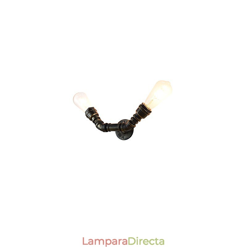 Aplique de pared rústico tradicional clásico de latón antiguo para luz ambiental.