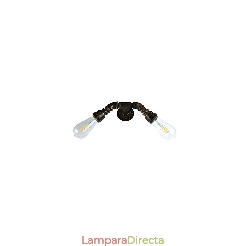 Aplique de pared rústico tradicional clásico de latón antiguo para luz ambiental.