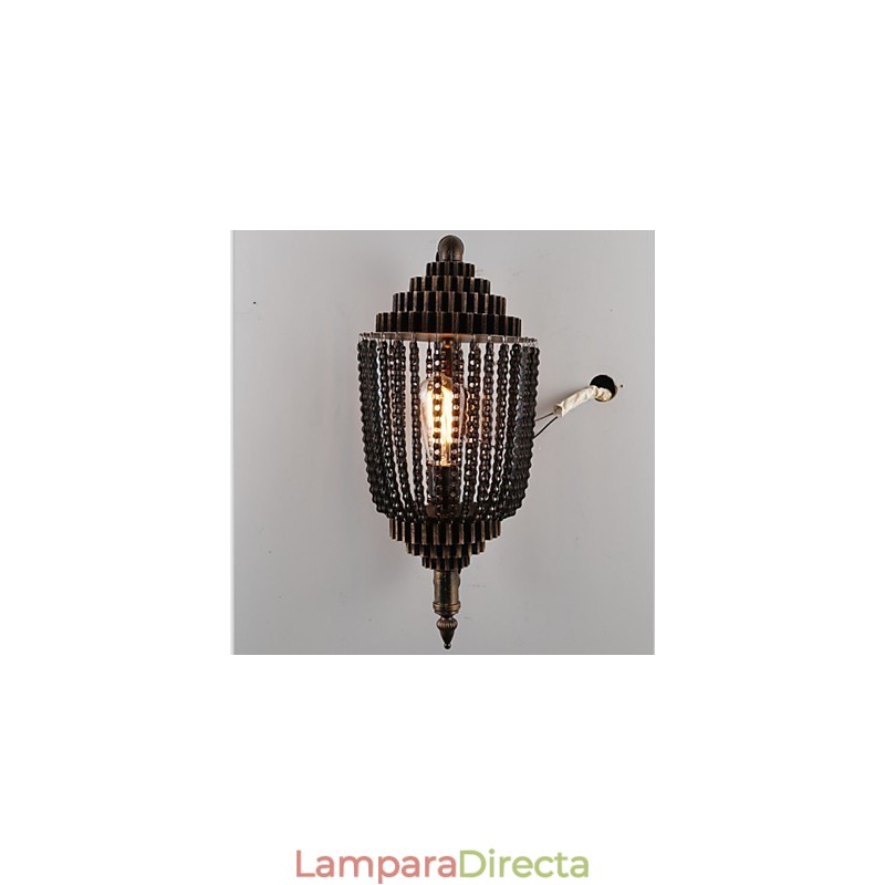 Lámpara de engranajes de taller de viento industrial de hierro vintage