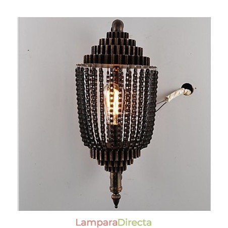 Lámpara de engranajes de taller de viento industrial de hierro vintage