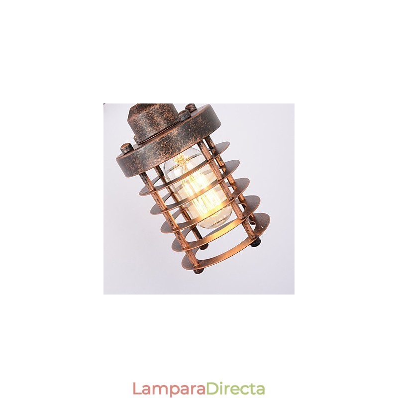 Lámpara de pared de hierro retro industrial con personalidad creativa y polea elevadora.