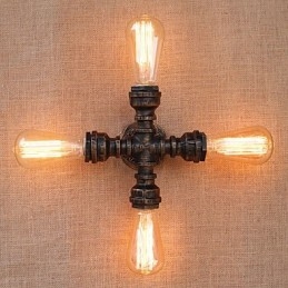 Lámpara de pared con luz ambiental incluida, estilo mini, con brazo oscilante y pintura retro campestre.