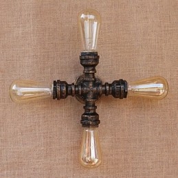 Lámpara de pared con luz ambiental incluida, estilo mini, con brazo oscilante y pintura retro campestre.