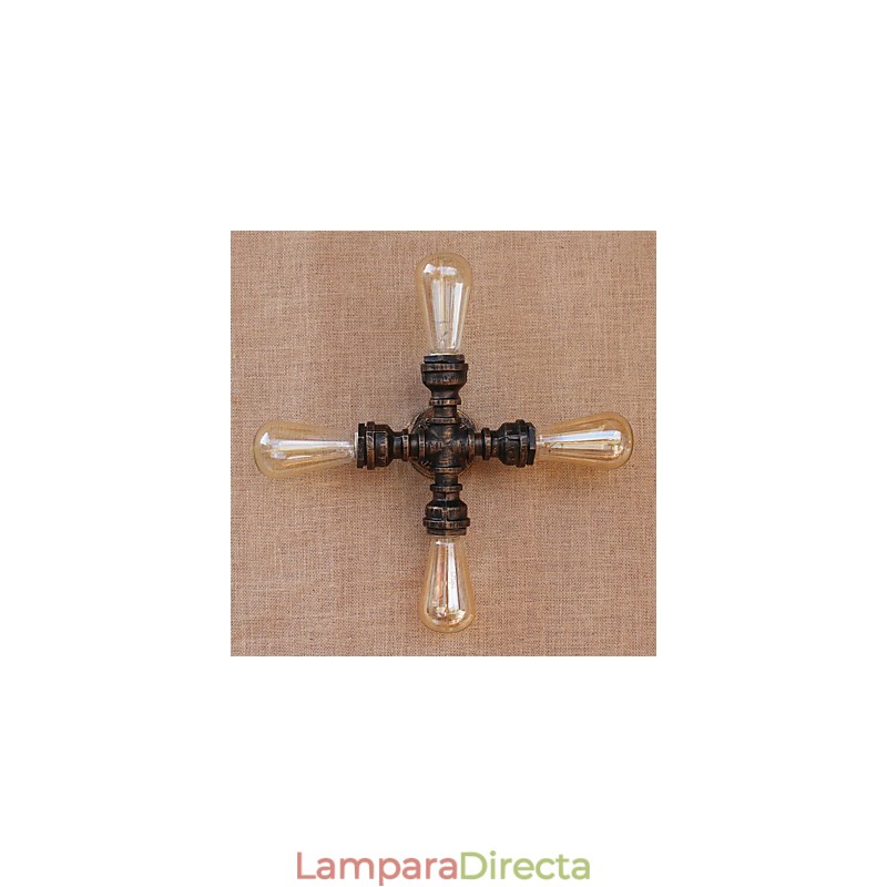 Lámpara de pared con luz ambiental incluida, estilo mini, con brazo oscilante y pintura retro campestre.