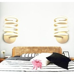 Lámpara de pared de aluminio moderna minimalista para dormitorio, pasillo, lámpara de noche, lámpara creativa