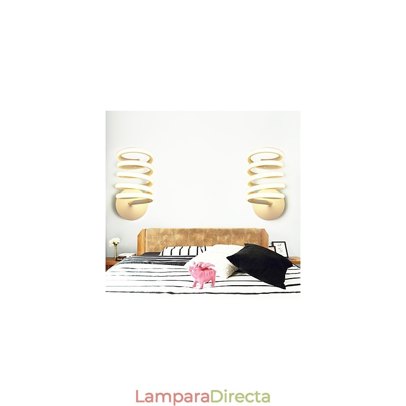 Lámpara de pared de aluminio moderna minimalista para dormitorio, pasillo, lámpara de noche, lámpara creativa