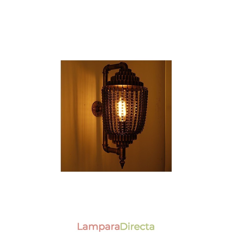 Lámpara de engranajes de taller de viento industrial de hierro vintage