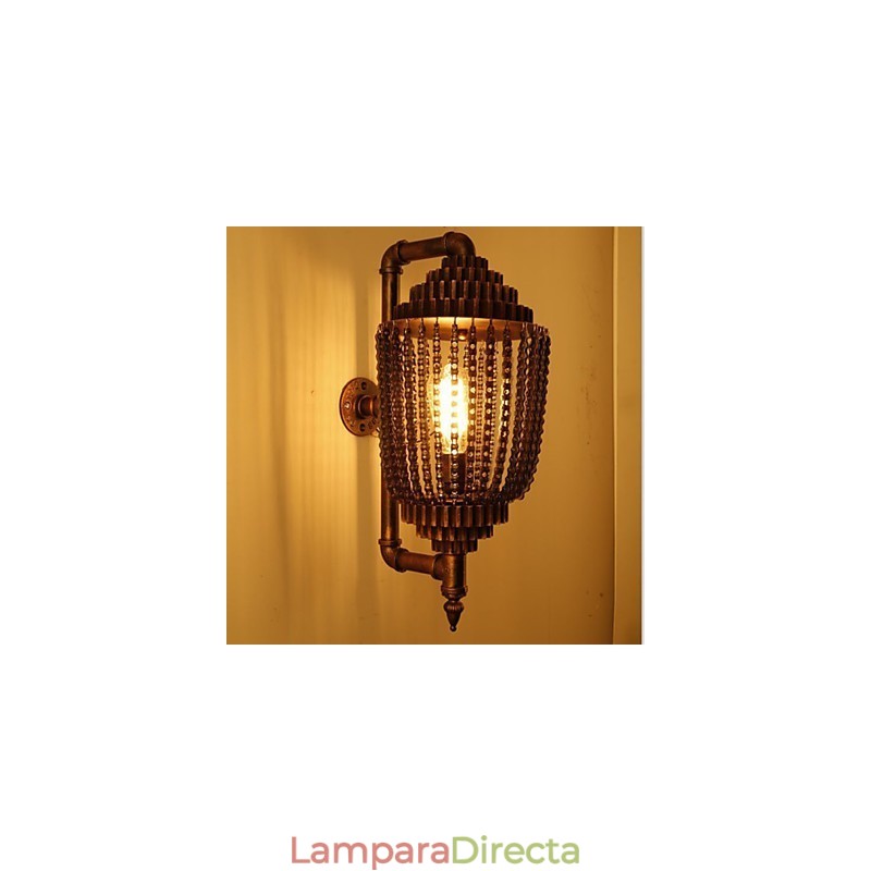 Lámpara de engranajes de taller de viento industrial de hierro vintage