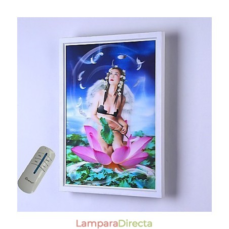 Pintura contemporánea moderna integrada para apliques de pared con luz ambiental. Pintura contemporánea moderna integrada para apliques de pared con luz ambiental.