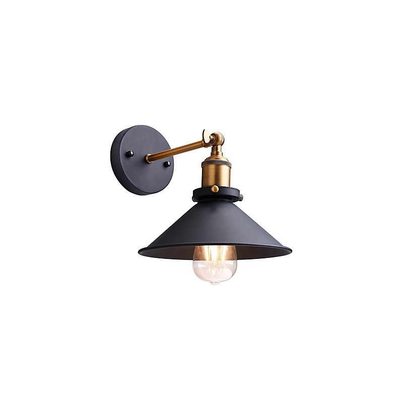 2 apliques de pared de metal, lámpara industrial de pared vintage Edison Simplicity para iluminación de cafeterías, clubes y bares.