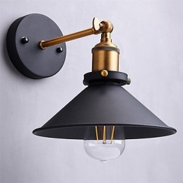 2 apliques de pared de metal, lámpara industrial de pared vintage Edison Simplicity para iluminación de cafeterías, clubes y bares.