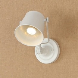 Lámpara de pared de acero pintado, estilo café americano negro, estilo retro, con sable de luz.